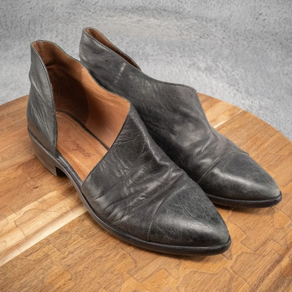 Free People Textured Royale Flat Boho Western Shoes Black EU size 36 / US size 6